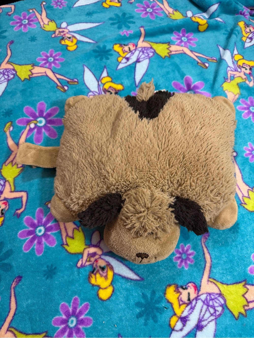 Pillow Pets Pee-Wees Snuggly Puppy Dog 12" Mini Plush 2010 Brown